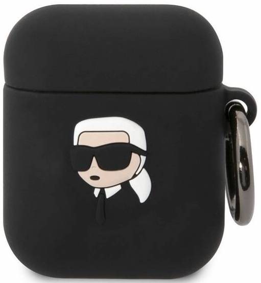 Pouzdro Karl Lagerfeld 3D Logo NFT Karl Head na Airpods 1/2 černé