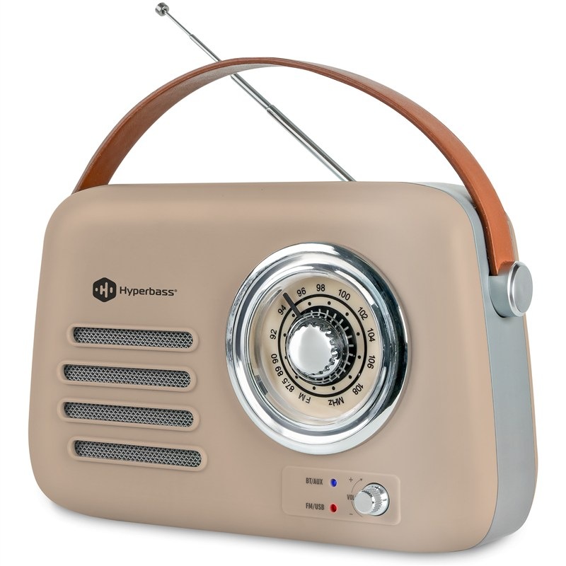 Radiopřijímač Connect IT s výkonem 5 W, béžová barva