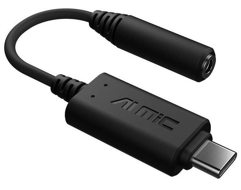 Redukce Asus AI Noise-Canceling Mic 3,5mm Jack/USB-C černá