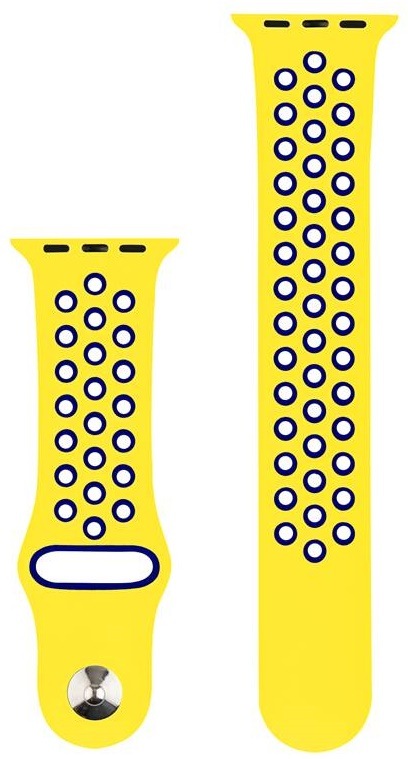 Řemínek RhinoTech na Apple Watch 38/40/41 mm modrý/žlutý