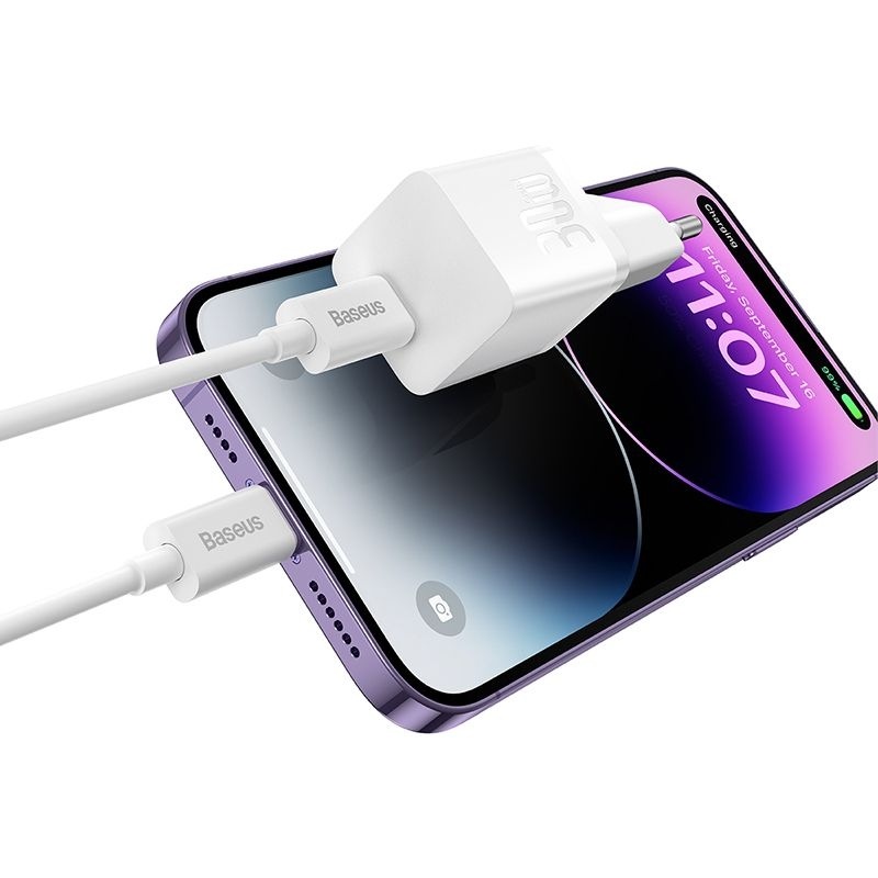 Nabíječka do sítě Baseus GaN5 Mini, 30W, EU bílá BASCCGN070502_03