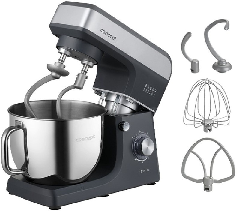 Kuchyňský robot Concept RM6010 1 900 W z boční strany s nástavci