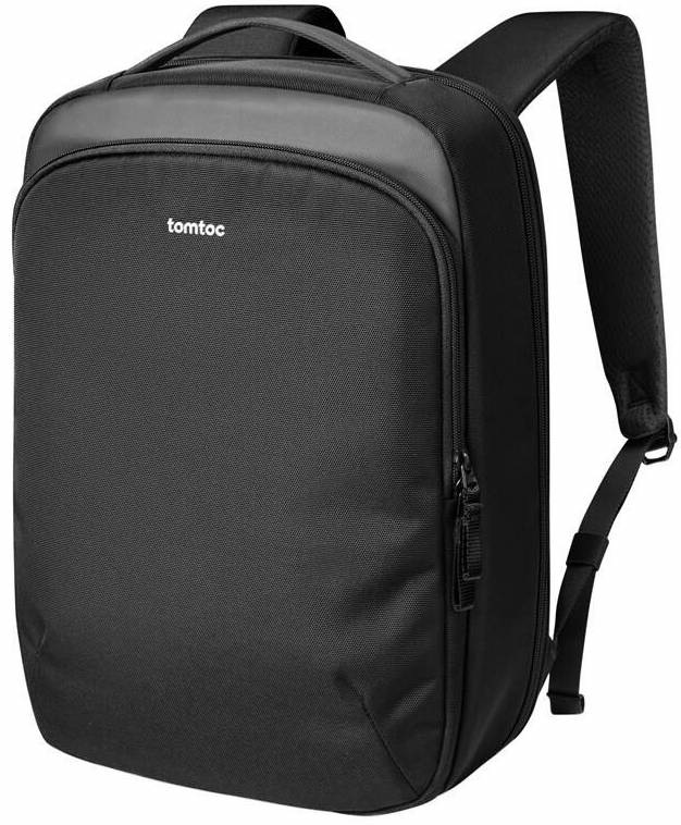 Batoh na notebook tomtoc Explorer T60 v černé barvě s minimalistickým designem a pevným obdélníkovým tvarem