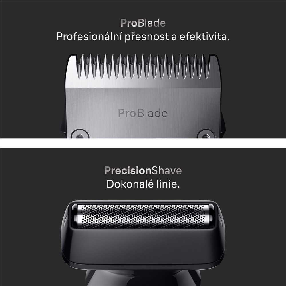 Zastřihovač multifunkční Braun Series 7 AIO7540 šedý Holicí hlavice strojku Braun AIO7540 Series 7