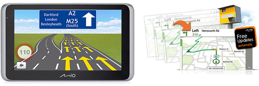 Navigační systém GPS Mio MiVue Drive 65LM, Truck/Karavan, s kamerou, mapy EU (44) Lifetime černá