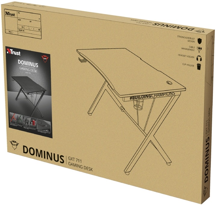 Herní stůl Trust GXT 711 Dominus černý