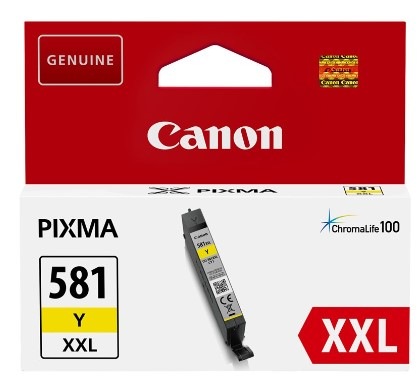 Inkoustová náplň Canon CLI-581XXL Y, 824 stran žlutá