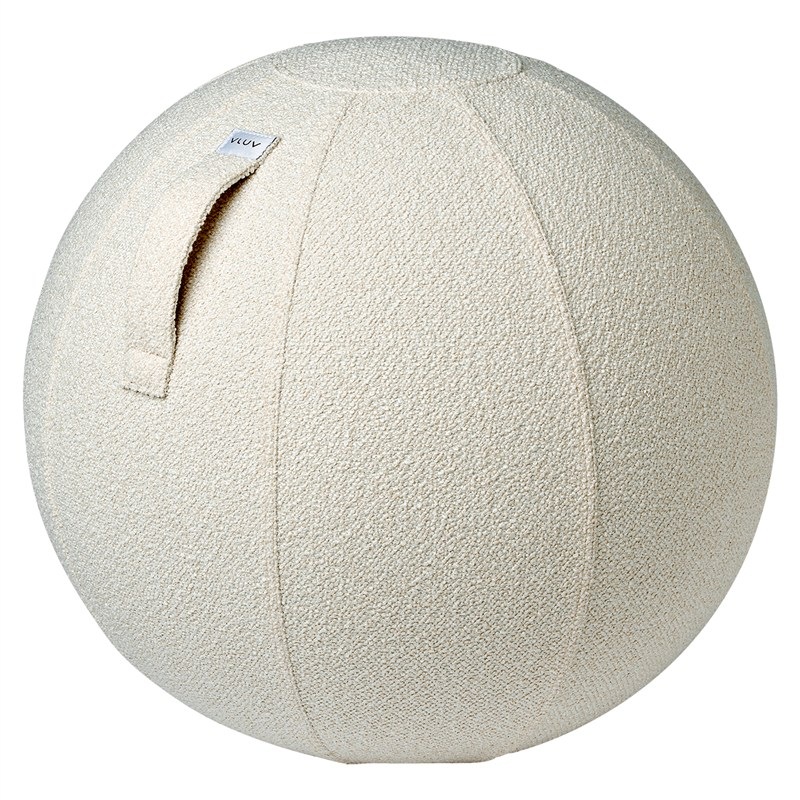 Sedací míč VLUV Bol Diva 60–65 cm White, bílá barva.