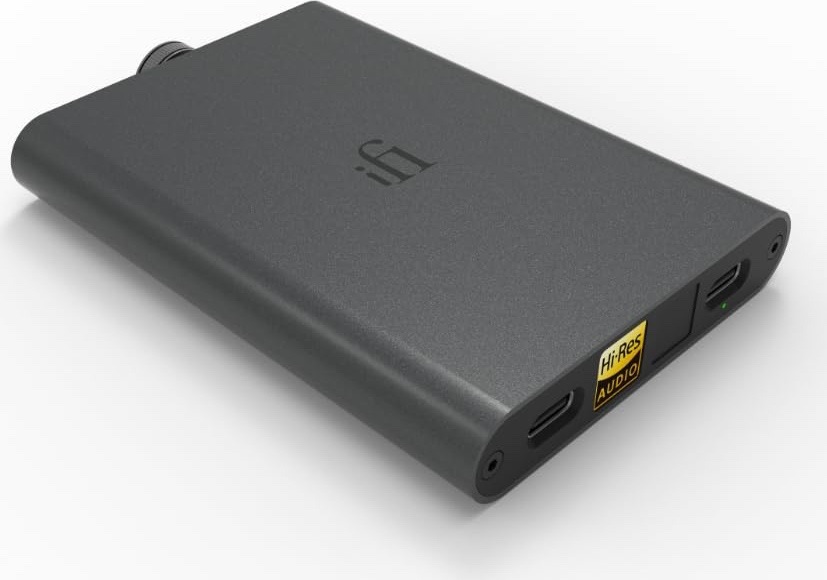Sluchátkový zesilovač iFi audio Hip Dac 3 černý Sluchátkový zesilovač iFi hip-dac 3 v kovovém provedení s ovladačem hlasitosti a dvěma výstupy.