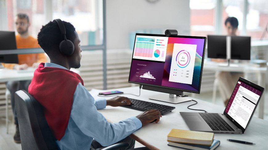 Monitor Dell S3225QS černý/bílý Dell S3225QS, černá/stříbrná