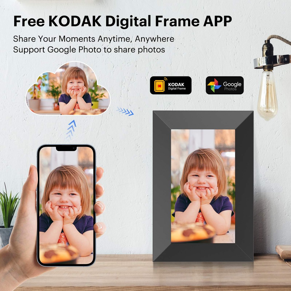 Fotorámeček digitální Kodak RCF-702P je vybaven čtyřjádrovým procesorem 