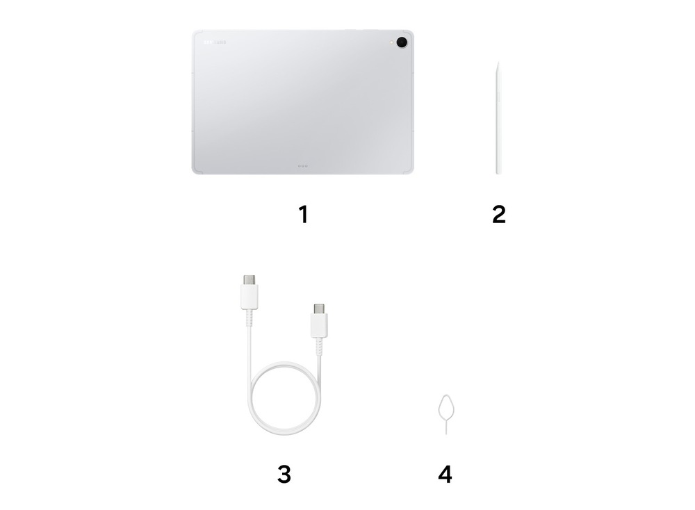 Dotykový tablet Samsung Galaxy Tab S12+ 5G 12 GB / 256 GB + dotykové pero stříbrný Obsah balení Samsung Galaxy Tab S12+