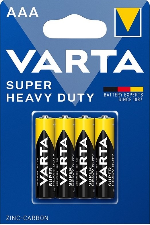 Baterie zinkouhlíková Varta Super Heavy Duty AAA, 4ks