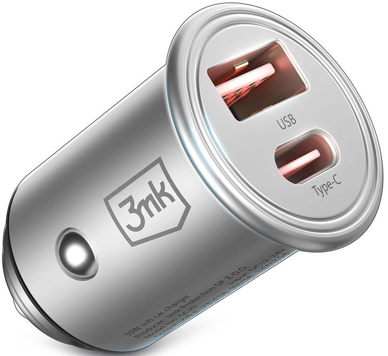 Adaptér do auta 3mk Hyper USB-C/USB-A o výkonu 45 W