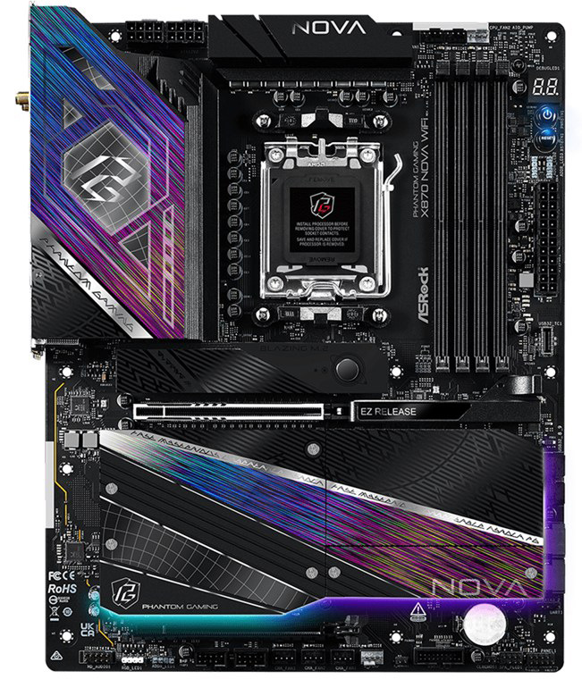 Základní deska ASRock X870 NOVA WIFI, černá barva