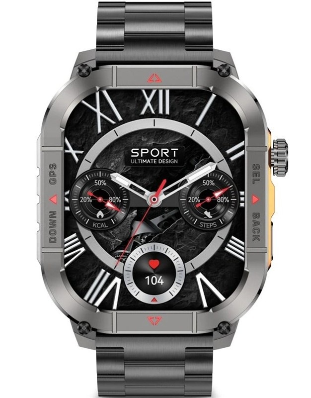 Chytré hodinky Aligator Watch Sport GPS, černá barva.
