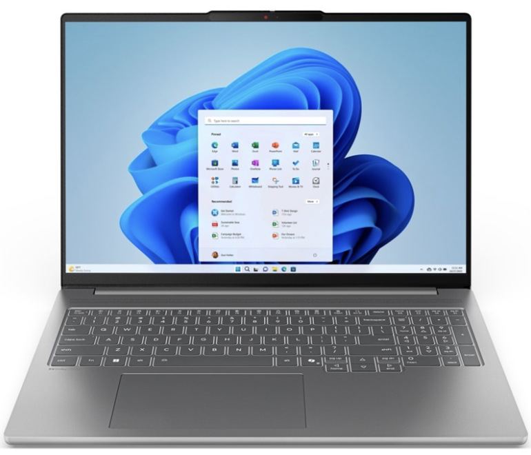 Šedý notebook Lenovo IdeaPad Pro 5 16IAH10 s 16" OLED displejem a numerickou klávesnicí