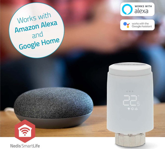 Bezdrátová termohlavice Nedis SmartLife, Zigbee 3.0 Bezdrátová termohlavice Nedis SmartLife Zigbee 3.0