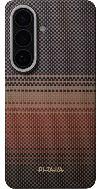 Kryt na mobil Pitaka na Samsung Galaxy S26, červená a oranžová barva