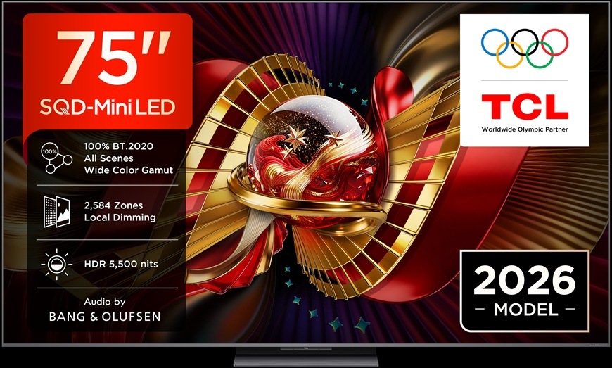 Televize TCL 75C8L s úhlopříčkou 189 cm.