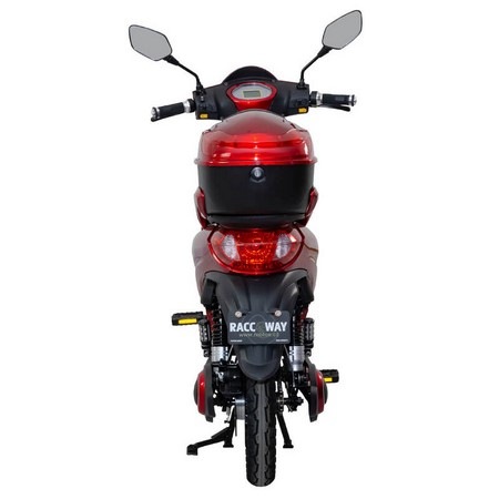 Elektroskútr RACCEWAY E-MOPED, červený-lesklý s baterií 20Ah Elektroskútr RACCEWAY E-MOPED, červený-lesklý s baterií 20Ah
