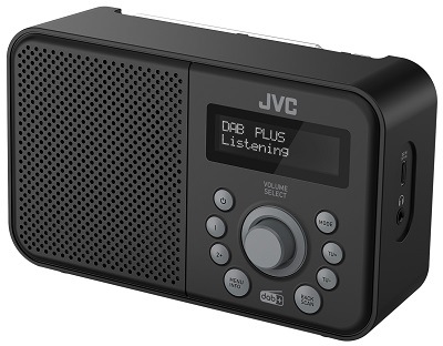 Radiopřijímač JVC RA-E313B-DAB, černá