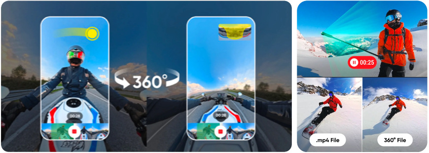 Ukázka záběrů pořízených akční kamerou Insta360 X5