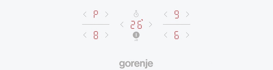 Indukční varná deska Gorenje GI6401WSC, bílá, detail