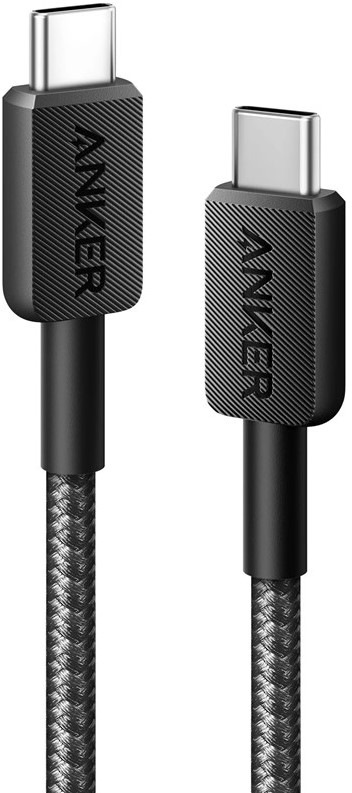 Kabel Anker 322 USB-C/USB-C, 40W, 0,9m - černý