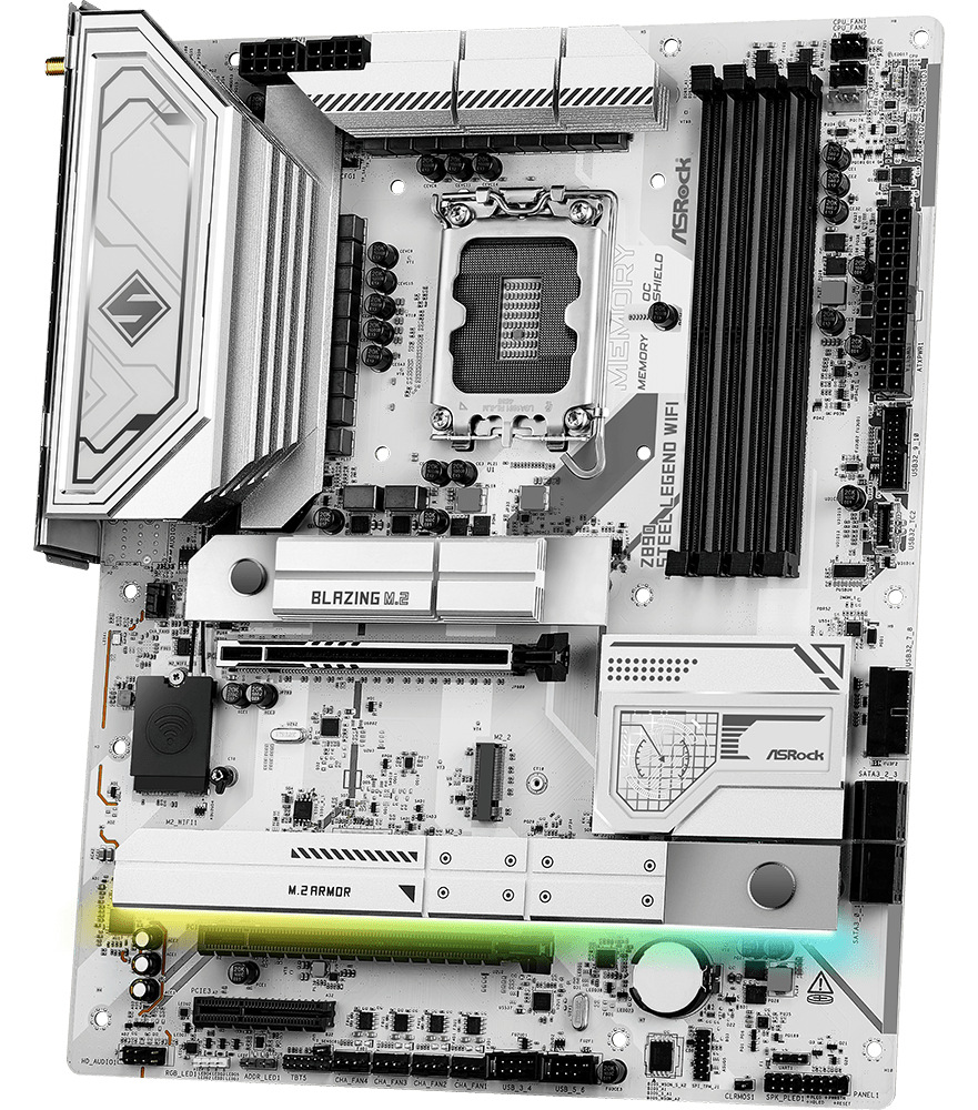 Základní deska ASRock Z890 STEEL LEGEND WIFI Základní deska ASRock Z890 Steel Legend WiFi v bílém provedení pro procesory Intel