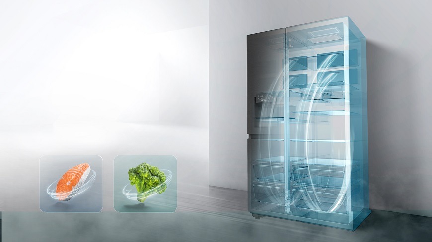 Americká lednice Hisense RS818N4TFC černá Americká chladnička s mrazničkou Hisense RS818N4TFC, Side by Side, Multiflow 360°