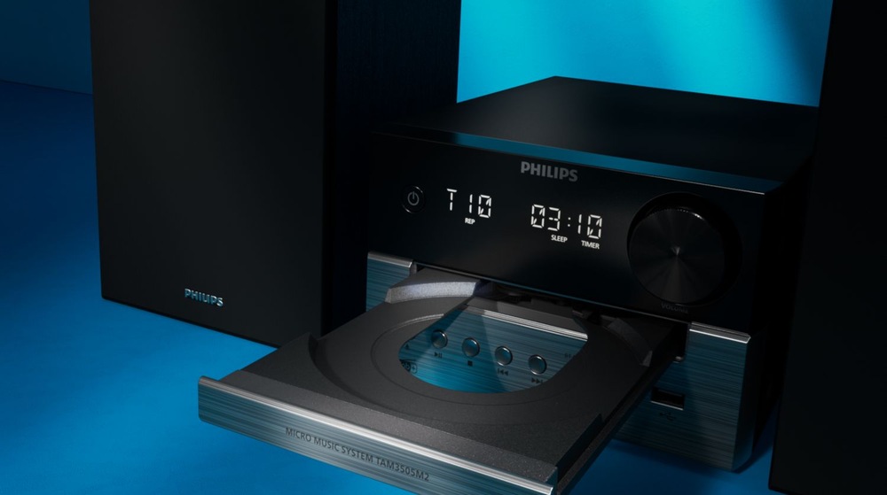 Mikrosystém Philips TAM3505M2 černý/šedý