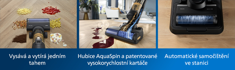Víceúčelový vysavač Philips 7000 Series AquaTrio 3v1 XW7264/11 černý/žlutý Víceúčelový vysavač Philips XW7264/11 7000 Series AquaTrio 3v1