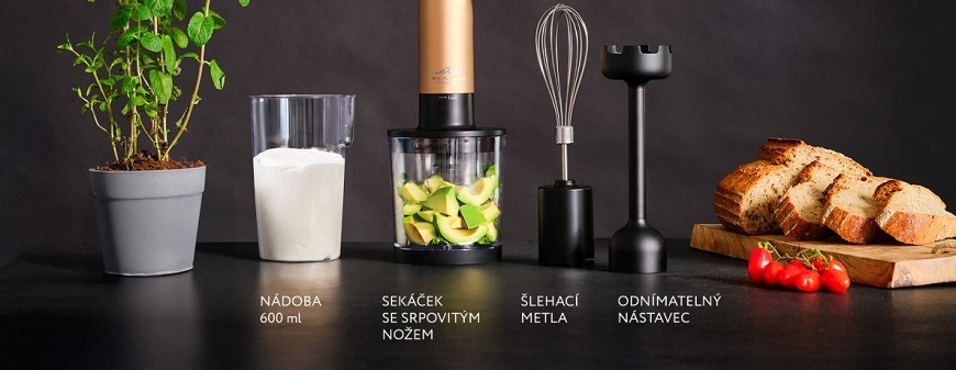 Tyčový mixér ETA Mano, příslušenství a nástavce