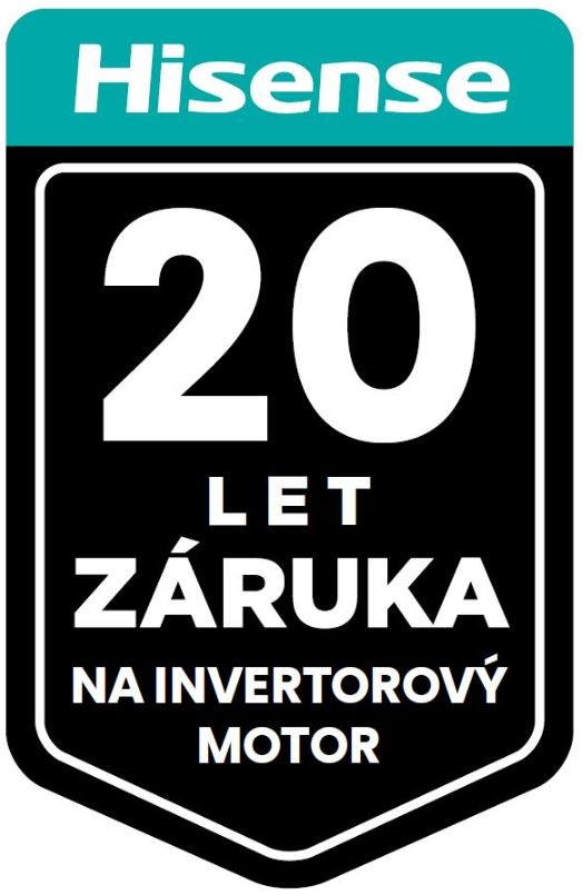 Ikona 20 let záruky na invertorový motor Hisense