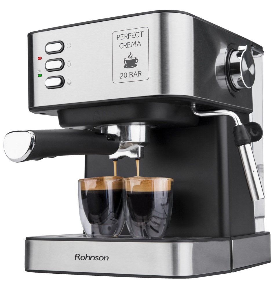 Espresso Rohnson R-982 stříbrné