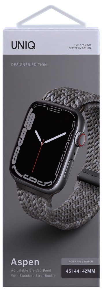 Řemínek Uniq Aspen Designer Edition na Apple Watch 42/44/45/49mm šedý Řemínek Uniq Aspen Designer Edition na Apple Watch 42/44/45/49mm šedý