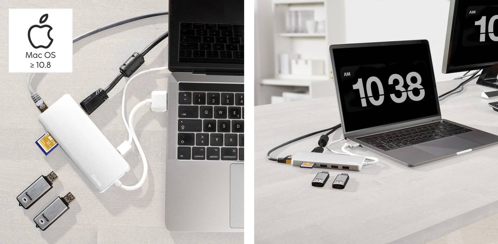 USB Hub Hama Connect2Mac, multiport, pro Apple MacBook Air a Pro USB Hub Hama Connect2Mac, multiport, pro Apple MacBook Air a Pro (200133)