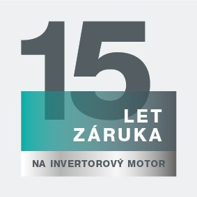 Graficky znázorněná 15letá prodloužená záruka na invertorový motor 