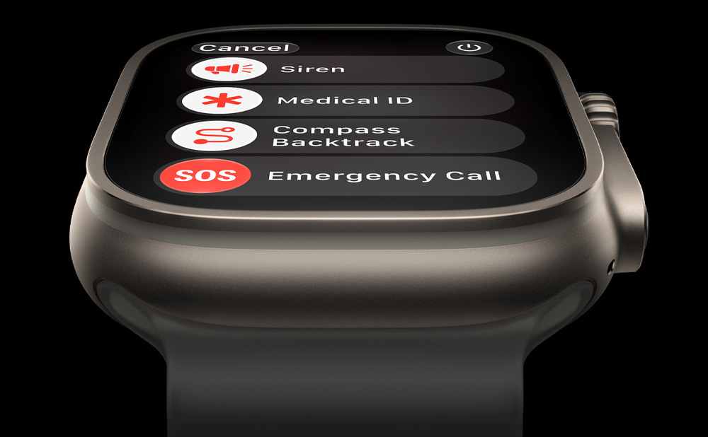 Apple Watch Ultra 4 nabízí i řadu funkcí pro krizové situace