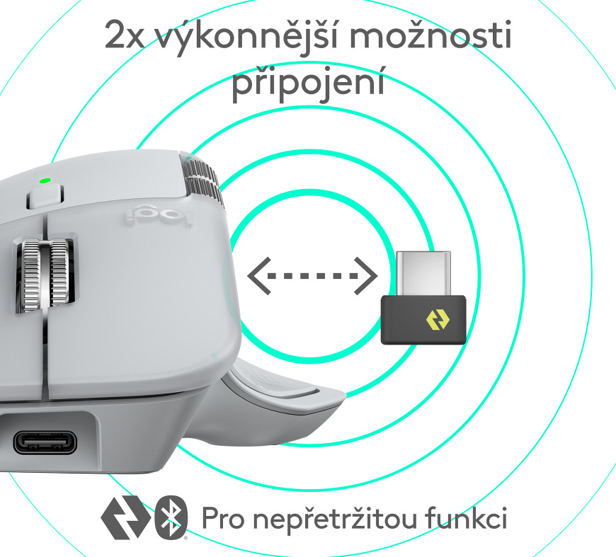 Myš Logitech MX Master 4 šedá