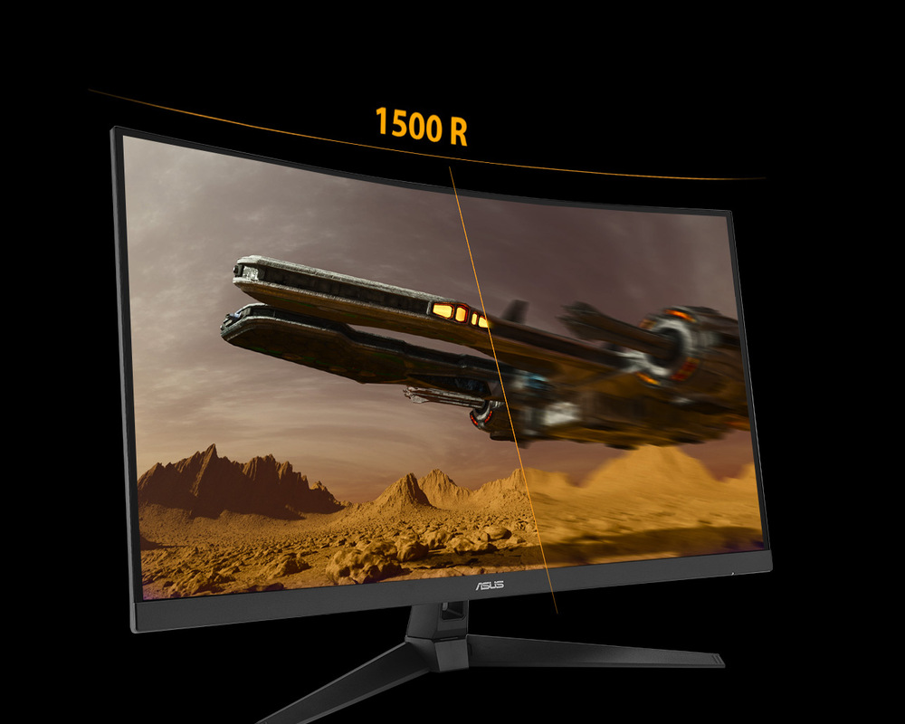 Herní monitor Asus TUF Gaming VG32VQM5B černý Monitor Asus TUF Gaming nabízí fantastický obraz ze všech úhlů díky zakřivení 1500R