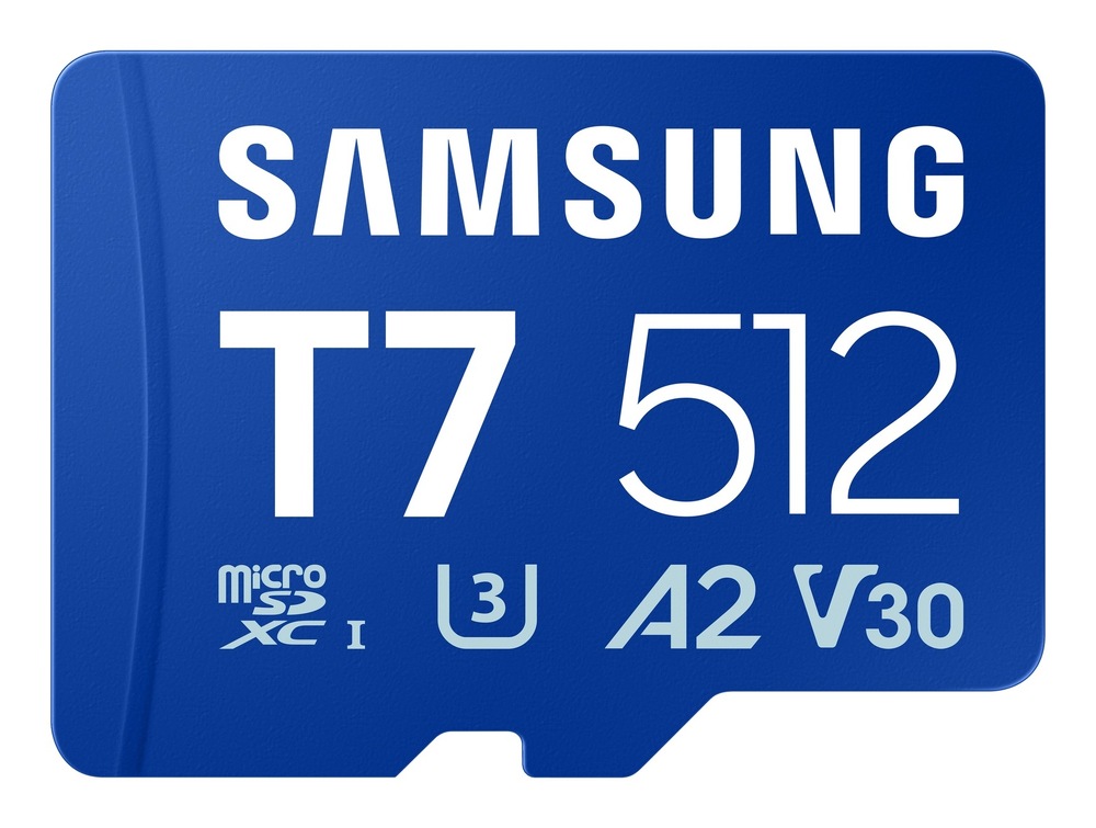 Detail paměťové karty Samsung T7 512 GB MicroSDXC
