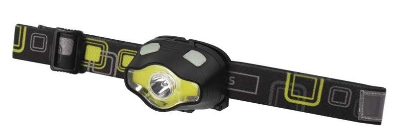 Čelovka EMOS P3536, COB LED + LED, 220 lm, 100 m, 3x AAA