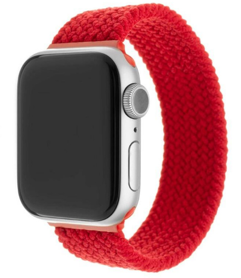 Řemínek FIXED Nylon Strap na Apple Watch 38/40/41 mm, velikost S červený Fixed nylon Strap