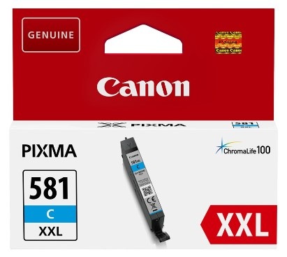 Inkoustová náplň Canon CLI-581XXL C, 282 stran azurová