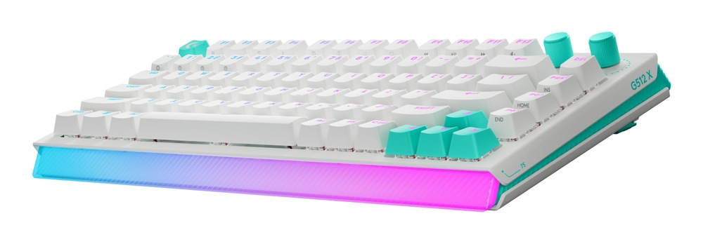 Klávesnice Logitech G512 X 75, US INTL layout, Tactile bílá Klávesnice Logitech G512 X 75 s kompaktním 75% rozložením a RGB podsvícením
