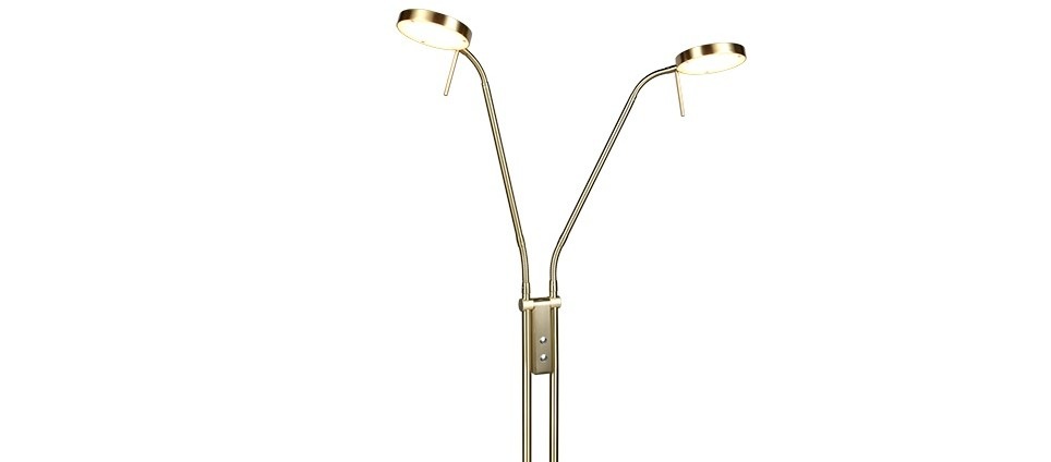 Stojací lampa TRIO 423310208 MONZA zlatá Stojací lampa TRIO 423310208 MONZA vrhá světlo s chromatčností 4 000 K