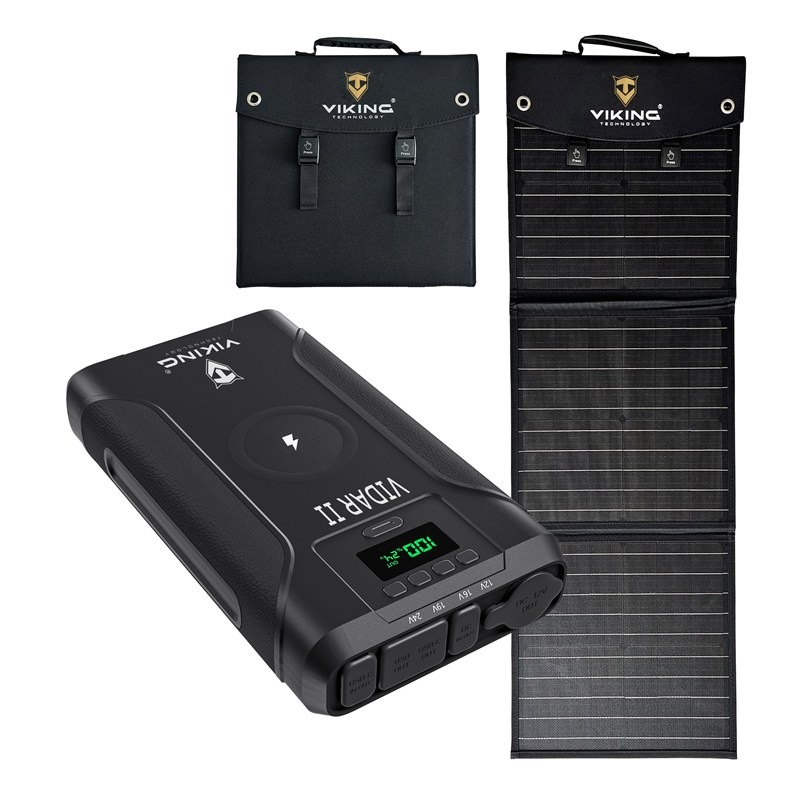 Powerbanka Viking Set VIDAR II a solární panel Viking L60 PD - černá