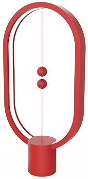 Stolní LED lampička Powercube Heng Balance Plastic Ellipse USB červená